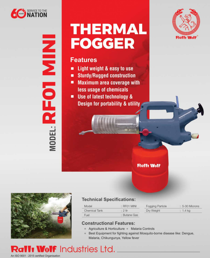 Ralli Wolf RF01 Mini Thermal Fogger - Features and Technical Specifications